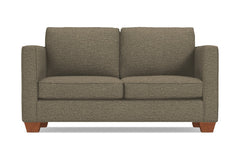 Catalina Twin Size Sleeper Sofa :: Leg Finish: Pecan / Sleeper Option: Deluxe Innerspring Mattress