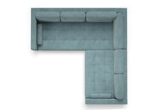 Delilah 2pc L-Sectional Sofa :: Leg Finish: Espresso