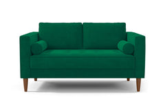 Delilah Apartment Size Sofa :: Leg Finish: Pecan / Size: Apartment Size - 74&quot;w