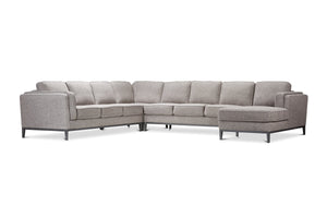 Westley 4pc Sectional Sofa :: Configuration: RAF - Chaise on the Right