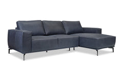 Harlow 2pc Leather Sectional Sofa :: Configuration: RAF - Chaise on the Right