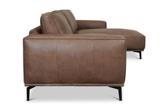 Harlow 2pc Leather Sectional Sofa :: Configuration: RAF - Chaise on the Right