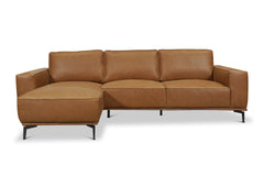 Harlow 2pc Leather Sectional Sofa :: Configuration: LAF - Chaise on the Left