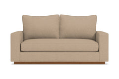 Harper Twin Size Sleeper Sofa :: Leg Finish: Pecan / Sleeper Option: Deluxe Innerspring Mattress