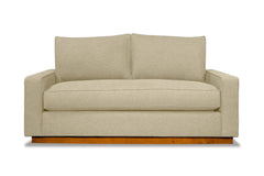 Harper Twin Size Sleeper Sofa :: Leg Finish: Pecan / Sleeper Option: Deluxe Innerspring Mattress