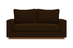 Harper Twin Size Sleeper Sofa :: Leg Finish: Pecan / Sleeper Option: Memory Foam Mattress