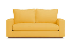 Harper Twin Size Sleeper Sofa :: Leg Finish: Pecan / Sleeper Option: Deluxe Innerspring Mattress