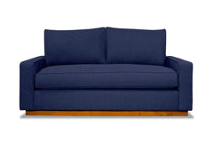 Harper Twin Size Sleeper Sofa :: Leg Finish: Pecan / Sleeper Option: Deluxe Innerspring Mattress