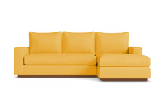 Harper Reversible Chaise Sleeper Sofa :: Leg Finish: Pecan / Sleeper Option: Deluxe Innerspring Mattress