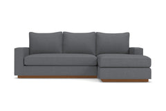 Harper Reversible Chaise Sleeper Sofa :: Leg Finish: Pecan / Sleeper Option: Deluxe Innerspring Mattress