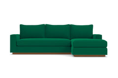 Harper Reversible Chaise Sleeper Sofa :: Leg Finish: Pecan / Sleeper Option: Deluxe Innerspring Mattress