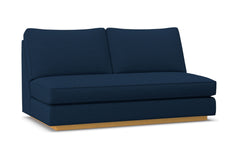 Harper Armless Apartment Size Sofa w/ Benchseat :: Leg Finish: Natural