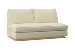 Harper Armless Apartment Size Sofa w/ Benchseat :: Leg Finish: Natural