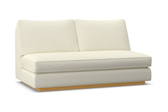 Harper Armless Apartment Size Sofa w/ Benchseat :: Leg Finish: Natural