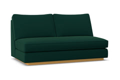 Harper Armless Apartment Size Sofa w/ Benchseat :: Leg Finish: Natural