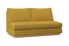 Harper Armless Apartment Size Sofa w/ Benchseat :: Leg Finish: Natural
