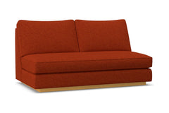 Harper Armless Apartment Size Sofa w/ Benchseat :: Leg Finish: Natural