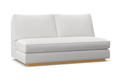 Harper Armless Apartment Size Sofa w/ Benchseat :: Leg Finish: Natural