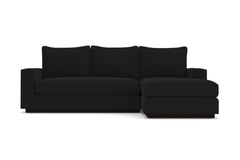 Harper Reversible Velvet Chaise Sofa :: Leg Finish: Espresso