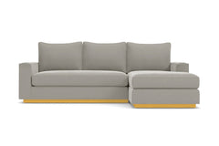 Harper Reversible Velvet Chaise Sofa :: Leg Finish: Natural