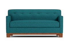 Harrison Ave Twin Size Sleeper Sofa :: Leg Finish: Pecan / Sleeper Option: Deluxe Innerspring Mattress