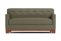 Harrison Ave Twin Size Sleeper Sofa :: Leg Finish: Pecan / Sleeper Option: Memory Foam Mattress
