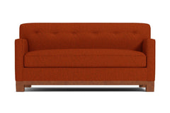 Harrison Ave Apartment Size Sleeper Sofa :: Leg Finish: Pecan / Sleeper Option: Memory Foam Mattress