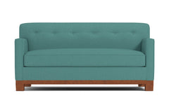 Harrison Ave Twin Size Sleeper Sofa :: Leg Finish: Pecan / Sleeper Option: Memory Foam Mattress