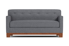 Harrison Ave Twin Size Sleeper Sofa :: Leg Finish: Pecan / Sleeper Option: Deluxe Innerspring Mattress
