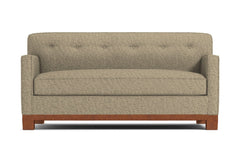 Harrison Ave Twin Size Sleeper Sofa :: Leg Finish: Pecan / Sleeper Option: Deluxe Innerspring Mattress