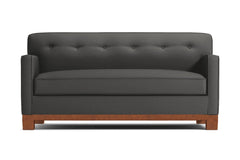 Harrison Ave Twin Size Sleeper Sofa :: Leg Finish: Pecan / Sleeper Option: Deluxe Innerspring Mattress