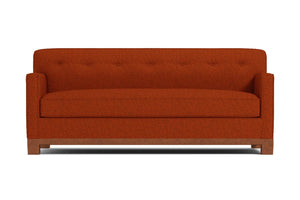 Harrison Ave Queen Size Sleeper Sofa :: Leg Finish: Pecan / Sleeper Option: Deluxe Innerspring Mattress