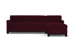 Harrison Ave 2pc Sleeper Sectional :: Leg Finish: Espresso / Configuration: RAF - Chaise on the Right / Sleeper Option: Memory Foam Mattress