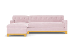 Harrison Ave 2pc Sleeper Sectional :: Leg Finish: Natural / Configuration: LAF - Chaise on the Left / Sleeper Option: Deluxe Innerspring Mattress