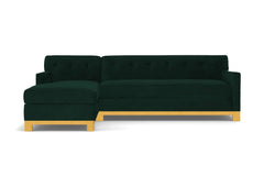 Harrison Ave 2pc Sleeper Sectional :: Leg Finish: Natural / Configuration: LAF - Chaise on the Left / Sleeper Option: Deluxe Innerspring Mattress