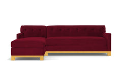 Harrison Ave 2pc Sleeper Sectional :: Leg Finish: Natural / Configuration: LAF - Chaise on the Left / Sleeper Option: Deluxe Innerspring Mattress