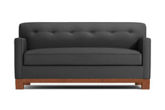 Harrison Ave Twin Size Sleeper Sofa :: Leg Finish: Pecan / Sleeper Option: Memory Foam Mattress