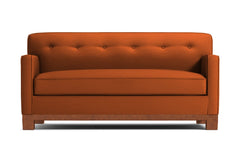 Harrison Ave Twin Size Sleeper Sofa :: Leg Finish: Pecan / Sleeper Option: Memory Foam Mattress