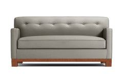 Harrison Ave Twin Size Sleeper Sofa :: Leg Finish: Pecan / Sleeper Option: Memory Foam Mattress