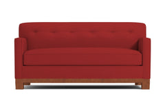 Harrison Ave Apartment Size Sleeper Sofa :: Leg Finish: Pecan / Sleeper Option: Deluxe Innerspring Mattress