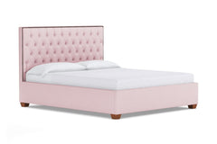 Huntley Drive Upholstered Bed :: Leg Finish: Pecan / Size: Full Size
