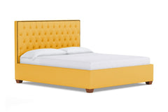 Huntley Drive Upholstered Bed :: Leg Finish: Pecan / Size: Full Size