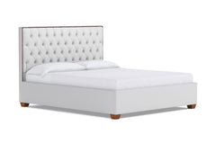 Huntley Drive Upholstered Bed :: Leg Finish: Pecan / Size: California King