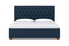 Huntley Drive Upholstered Bed :: Leg Finish: Pecan / Size: King