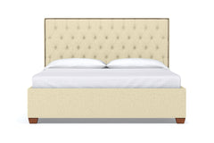 Huntley Drive Upholstered Bed :: Leg Finish: Pecan / Size: Queen Size
