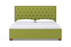 Huntley Drive Upholstered Bed :: Leg Finish: Pecan / Size: King