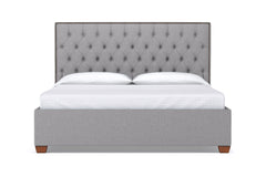 Huntley Drive Upholstered Bed :: Leg Finish: Pecan / Size: King