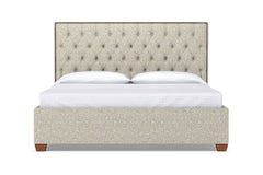 Huntley Drive Upholstered Bed :: Leg Finish: Pecan / Size: King