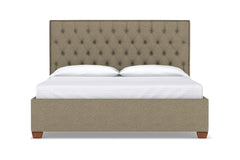 Huntley Drive Upholstered Bed :: Leg Finish: Pecan / Size: Queen Size