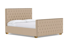 Huntley Tufted Upholstered Bed :: Leg Finish: Natural / Size: Full Size